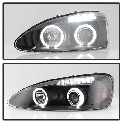 2004 2008 Pontiac Grand Prix Dual Angel Eye Halo LED Strip Projector Head