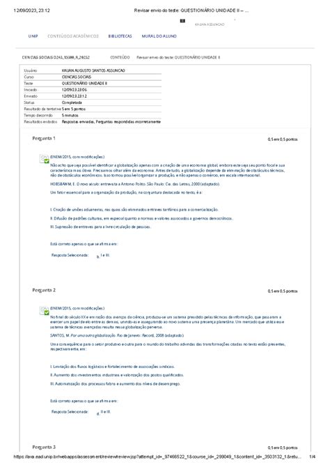 Ci Ncias Sociais Question Rio Unidade Ii Ciencias Sociais D