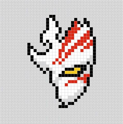 Máscara De Ichigo Anime Bleach Pixel Art Patterns Anime Pixel Art