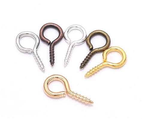 200pcs 8x410x5mm Small Eye Pins Screw Eyepins Hooks Eyelets Etsy