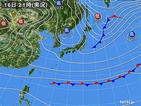 実況天気図 日本気象協会 Tenkijp