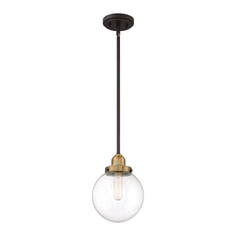 Quoizel Trance Western Bronze Modern Contemporary Seeded Glass Globe Mini Pendant Light At