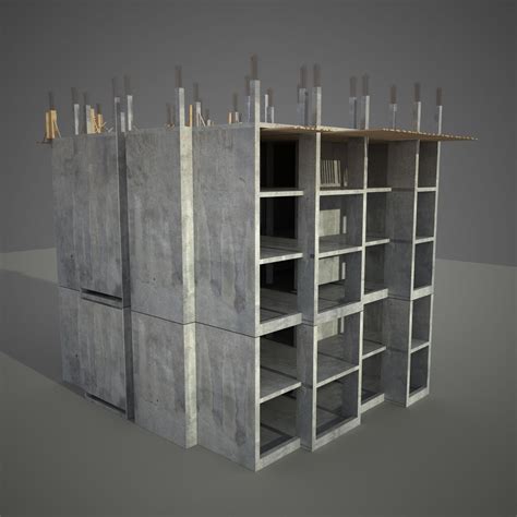 Construction Building 3D Model $39 - .unknown .max .obj .fbx - Free3D