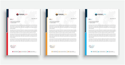 Free vector modern letterhead template design. 25360827 Vector Art at ...