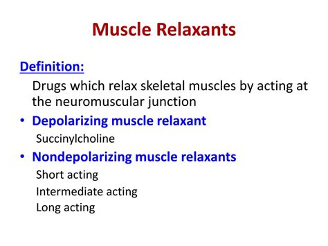 Ppt Skeletal Muscle Relaxants Powerpoint Presentation Free Download