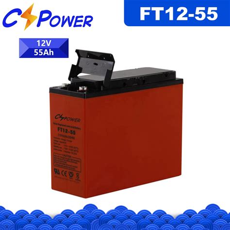 Front Terminal 12V 55ah Front Access AGM Lead Acid Battery Front