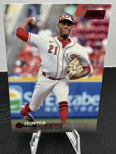 Topps Stadium Club Red Foil Parallel Hunter Greene Cincinnati