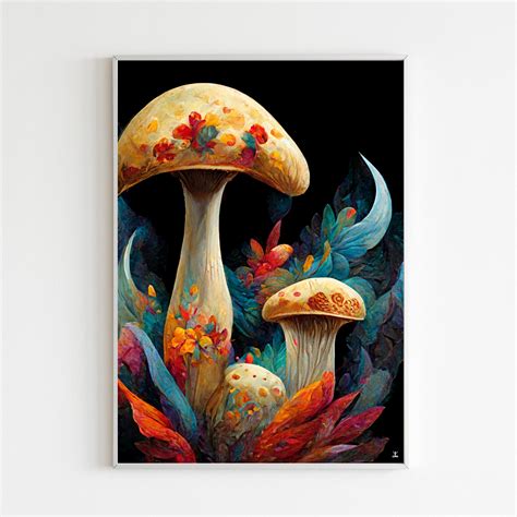 Mushroom Wall Art Print – Digital Art