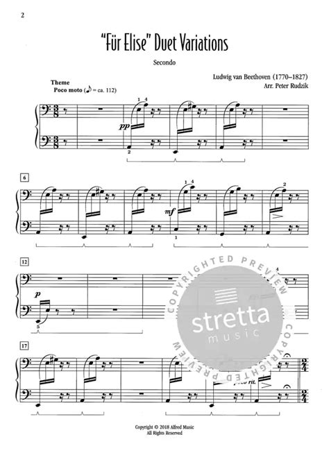 F R Elise Von Ludwig Van Beethoven Im Stretta Noten Shop Kaufen