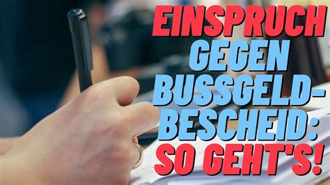 Einspruch Gegen Bu Geldbescheid So Geht S Youtube