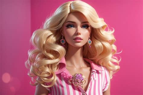 Barbie Poup E Rose Fond Blonde Belle Poup E Beaux V Tements Haute R Solution Vraie Barbie