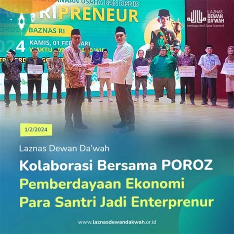 Kolaborasi Laznas Dewan Dakwah Berdayakan Santri Jadi Enterprenur