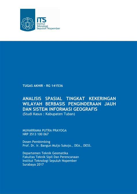 Pdf Analisis Spasial Tingkat Kekeringan Wilayah Berbasis Dokumen Tips