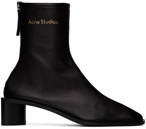 Acne Studios Bottes Noires Logo Ssense France