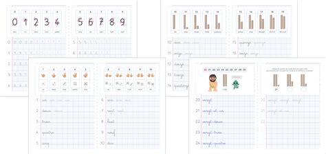 Écrire les nombres en lettres fiches d écriture prêtes à imprimer