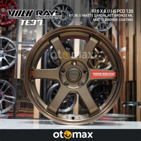 Jual Velg Mobil Volk Rays TE37 SL Ring 18 PCD 120 Matt Sand Bronze