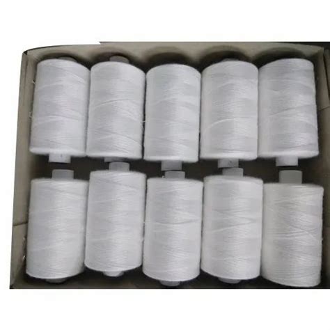 Azo Free Spun White Polyester Thread Packaging Type Carton At Rs