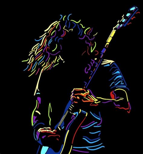 Una colorida ilustración de un hombre tocando una guitarra Vector