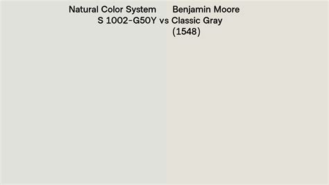 Natural Color System S 1002 G50y Vs Benjamin Moore Classic Gray 1548