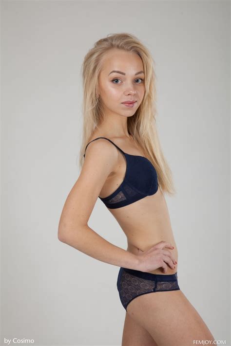 Estel K Favorites Skinny Blonde Teen Estel Gets Totally Naked On A Sofa
