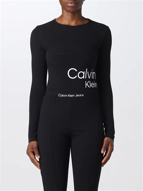 Calvin Klein Jeans Women S Bodysuit Black Calvin Klein Jeans Dress J20j219069 Online On