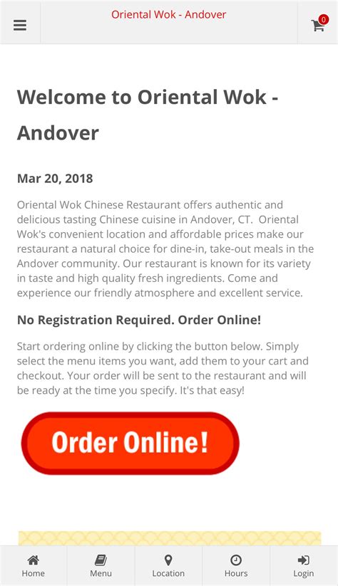 Oriental Wok Andover Ordering Apk For Android Download