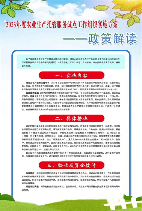 【图解】隰县人民政府关于印发2023年度农业生产托管服务试点工作组织实施方案的通知 政策解读 隰县人民政府门户网站