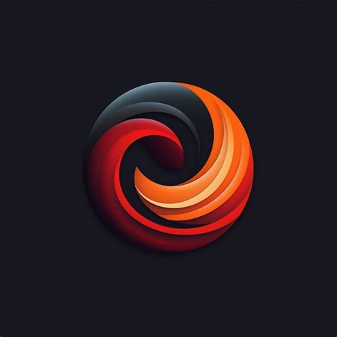 Un Primer Plano De Un Logotipo En Espiral Rojo Y Naranja Sobre Un Fondo