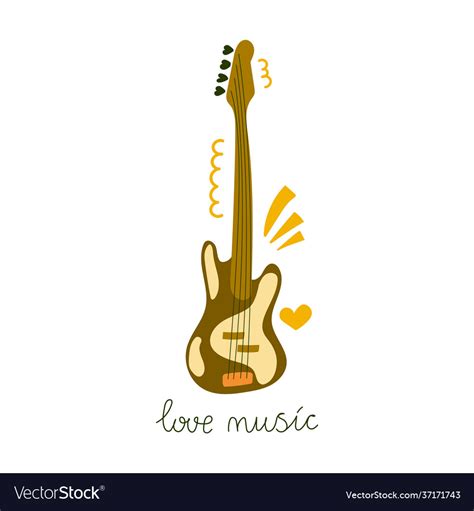 Bass guitar Royalty Free Vector Image - VectorStock