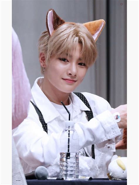 Jeongin With Cat Ears Sticker For Sale By Sunshine Stay Redbubble