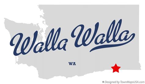 Map of Walla Walla, WA, Washington