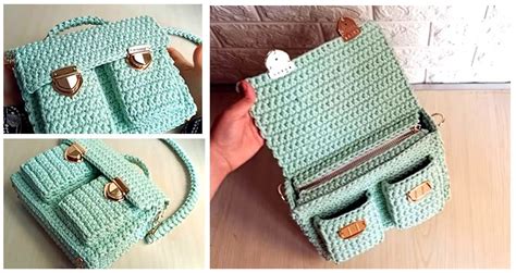 Diy Bolso De Crochet Con Cremallera Paso A Paso Patrones De Costura