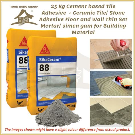 25Kg Cement Tile Adhesive - Ceramic Tile/ Stone Adhesive Floor Wall Thin Set Mortar/ simen gam ...