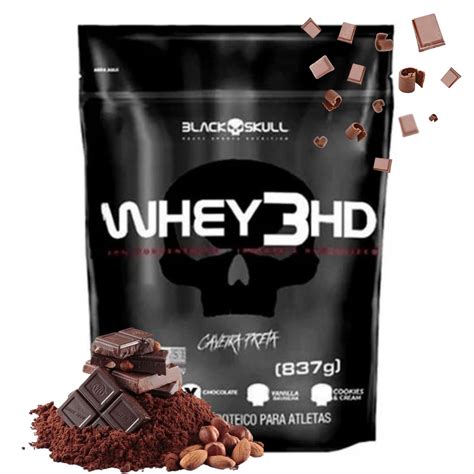 Refil Whey 3 Hd 837g Blackskull Whey Protein 3w