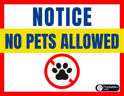 20 No Pets Allowed Sign Download Printable Free Pdfs