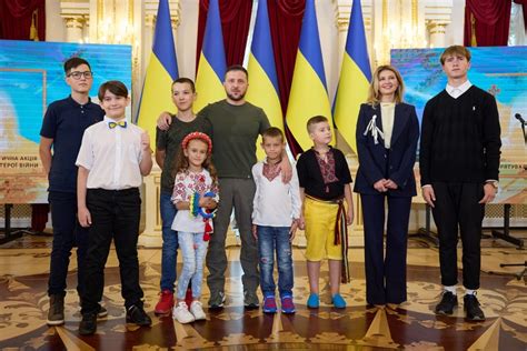 President Zelensky First Lady Zelenska Take Part In Ceremony Of