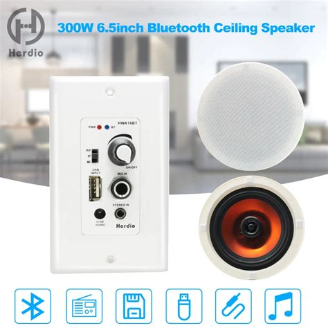 300w 65 Inch Bluetooth Compatible Ceiling Speaker Wall Mount Home