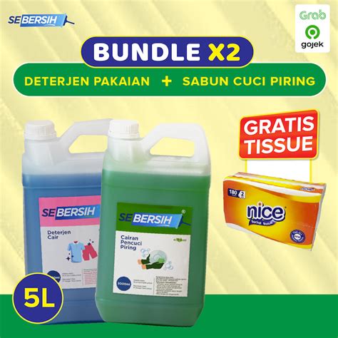 Jual BONUS HADIAH Sebersih Sabun Cuci Piring Deterjen Cair 5 Liter