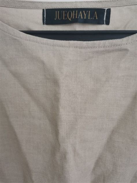 Linen Cream Nude Top Women S Fashion Tops Blouses On Carousell