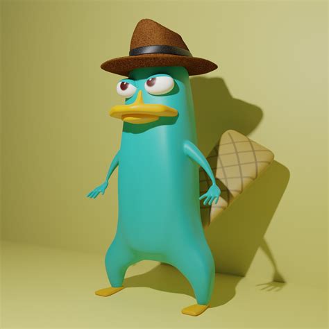 Perry The Platypus Free 3d Model 3d Printable Cgtrader