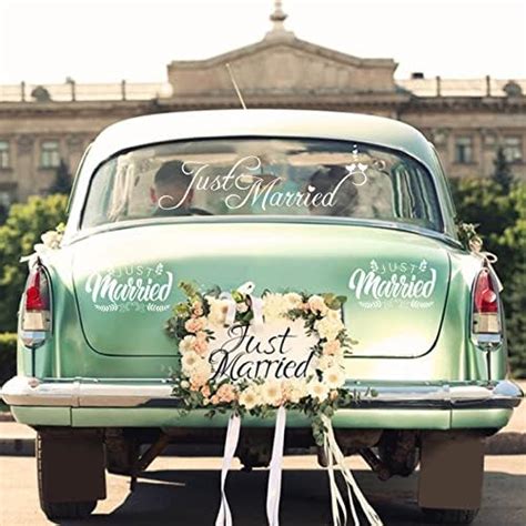 Just Married Voiture Autocollant Autocollant Just Married Car Decal