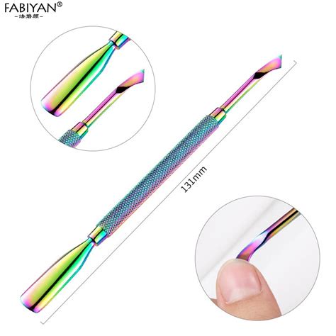 Chameleon Rainbow Dual Ended Rvs Cuticle Pusher Vi Grandado