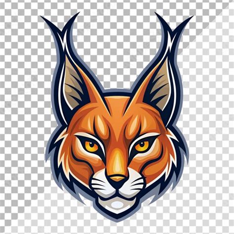 Caracal Mascot Logo Isolated On Transparent Background Premium Ai