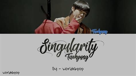 Bts V Singularity Kolay Okunu Easy Lyrics Color Coded Youtube