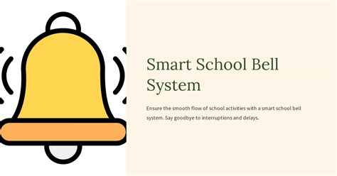 Smart School Bell System