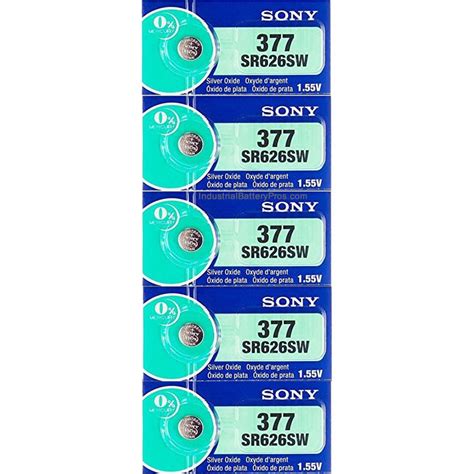 Sony Sr626sw 377 Button Watch Battery 5 Pack