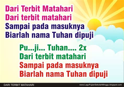 Lirik Lagu Pujian Rohani Kristen Sekolah Minggu Gereja Tuhan Yesus