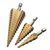 Pcs Inch Hex Shank Hss Titanium Coated Step Drill Bit Set