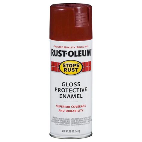 Rust Oleum Stops Rust Burgundy Spray Paint Actual Net Contents 12 Oz