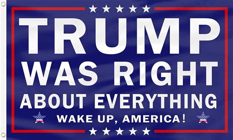 Plmmeour Blue Trump Was Right About Everything Flag Trump 2024 Flag With Two Brass